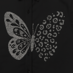 Butterfly-Embroidered Designer shirt