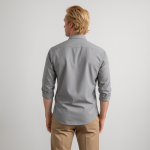 3 Days Lion Embroidered Grey Shirt