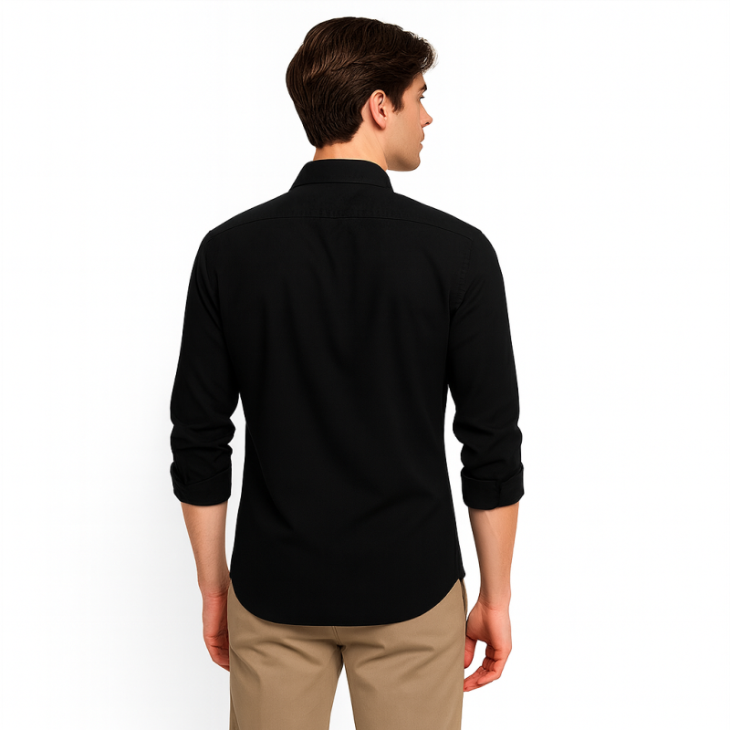 3 Days Lion Embroidered Black Shirt