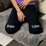 Knee Print Dripin Culture Straight Fit Jeans